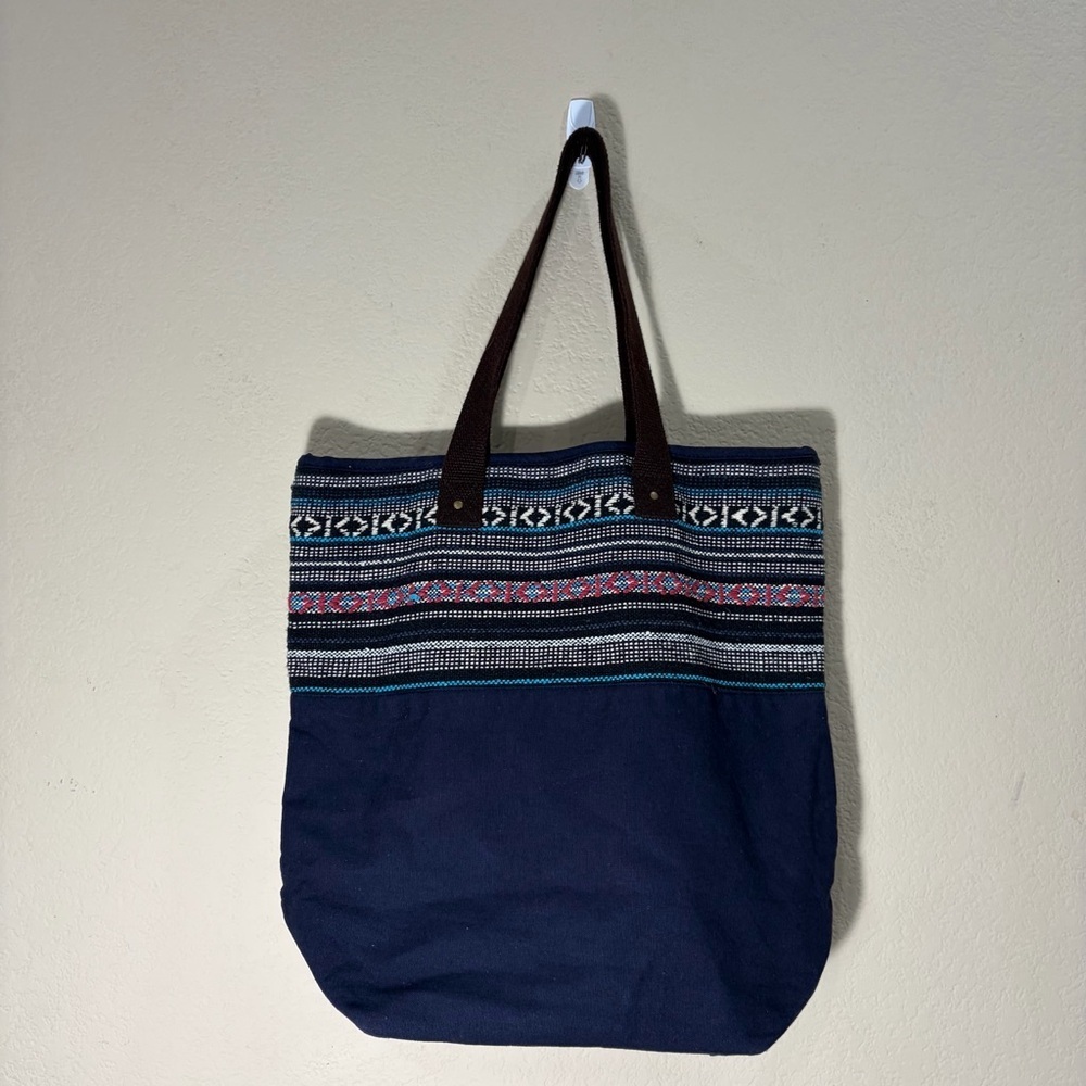 American Eagle Outfitters Cotton Embroidered Trim Tote
